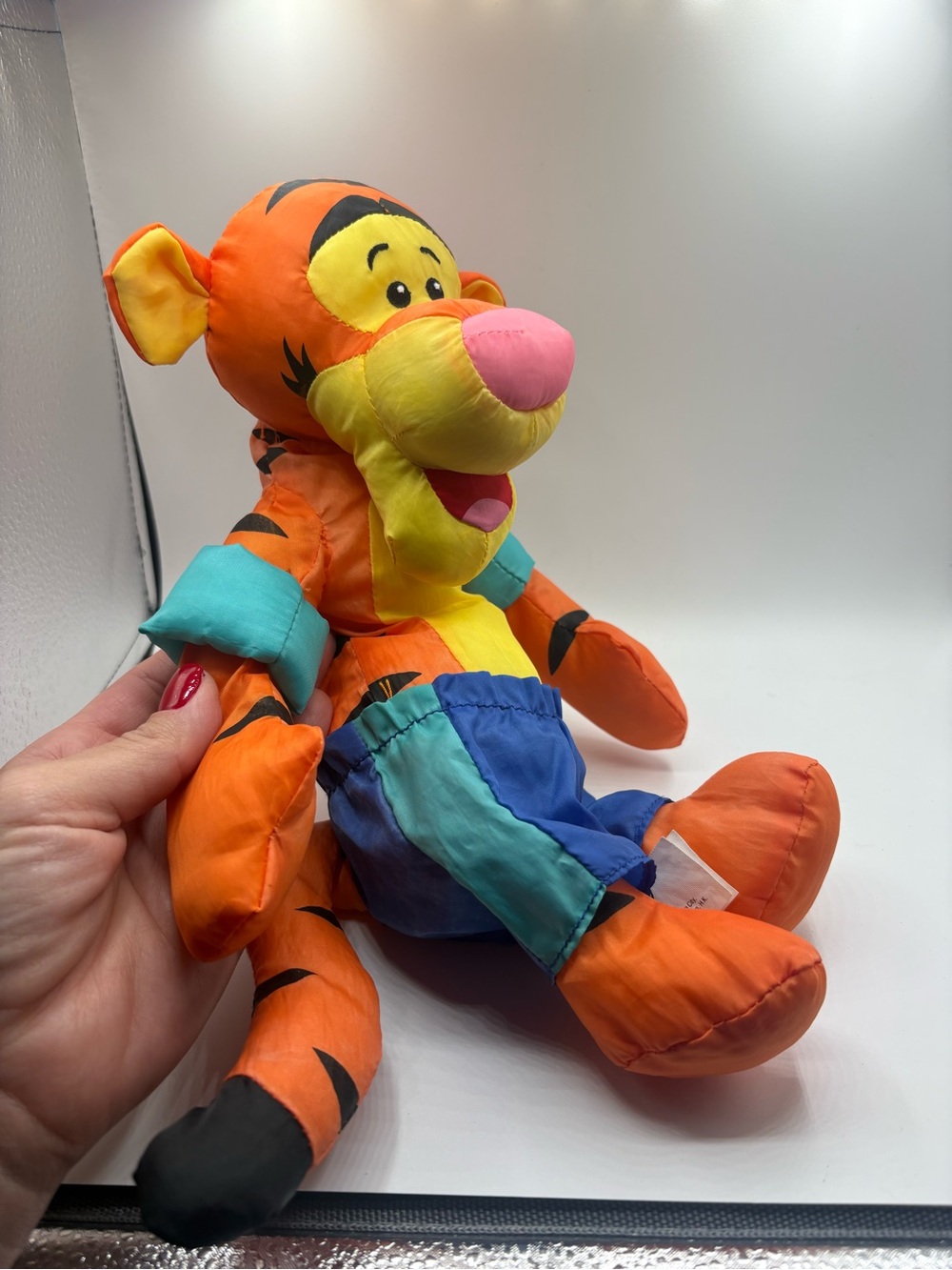 VTG Disney Tigger Plush Bath Toy - Orange & Yellow Kids Stuffed Animal 1999